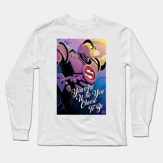 You Are Who You Choose To Be Long Sleeve T-Shirt by CuddleswithCatsArt